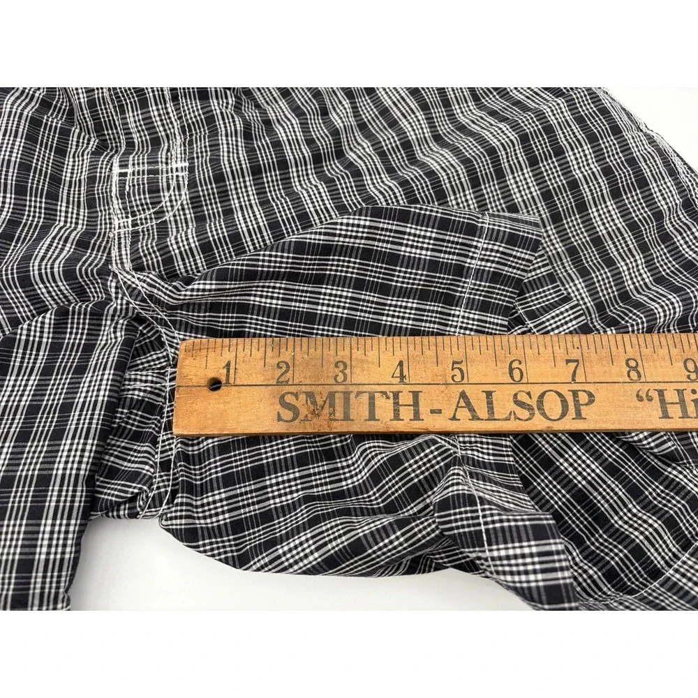 Polo Ralph Lauren, Swimsuit Trunks Black/White Plaid (NO Tie for Waist), Large